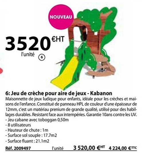 jeu de crèche pour aire de jeux - kabanon