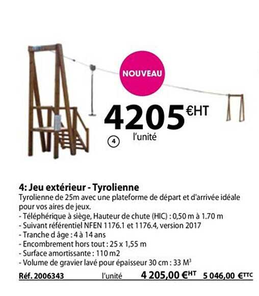 jeu extérieur - tyrolienne