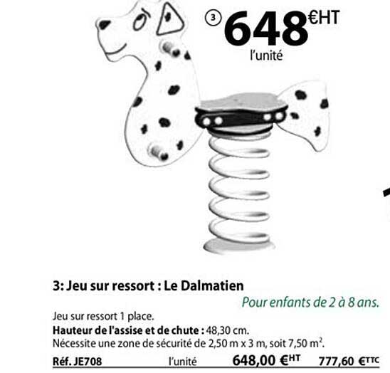 jeu sur ressort : le dalmatien