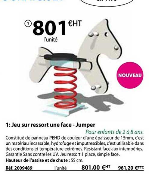 jeu sur ressort une face - jumper