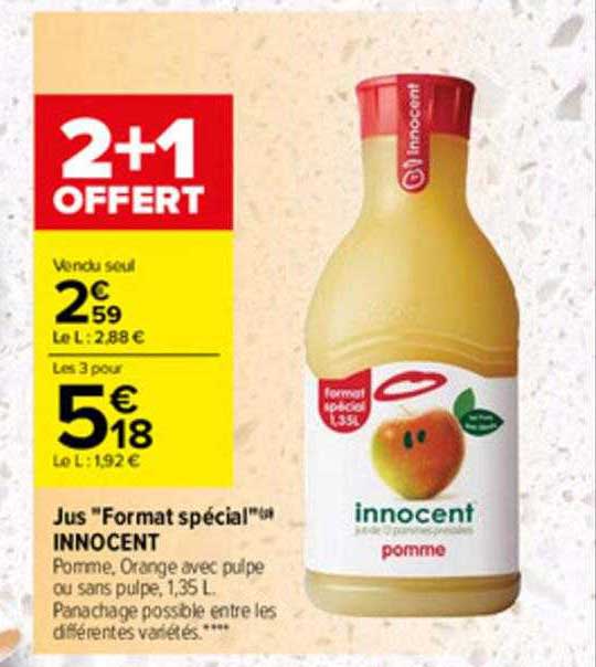 jus "format spécial" innocent