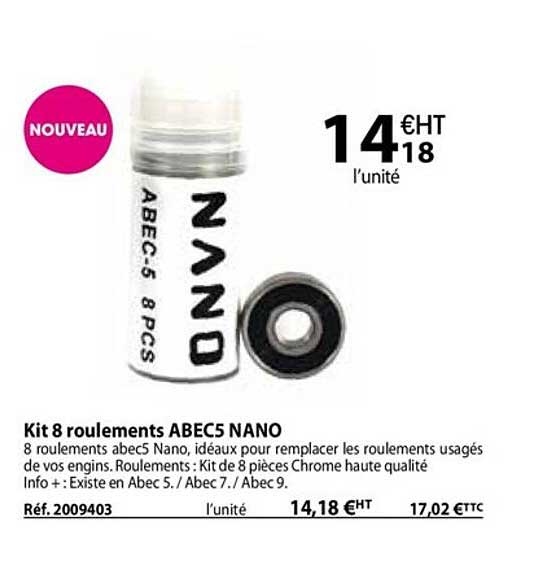 Kit 8 Roulements Abec 5 Nano