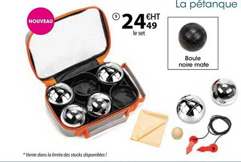 la pétanque : boule noir mate
