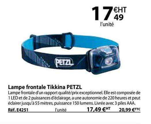 lampe frontale tikkina petzl