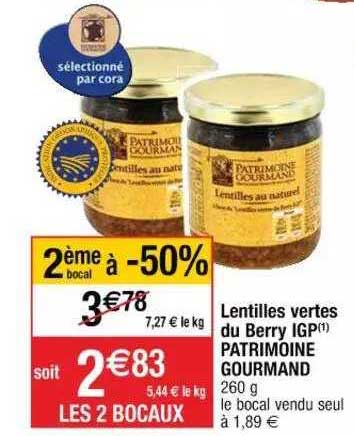 Lentilles Vertes Du Berry Igp Patrimoine Gourmand