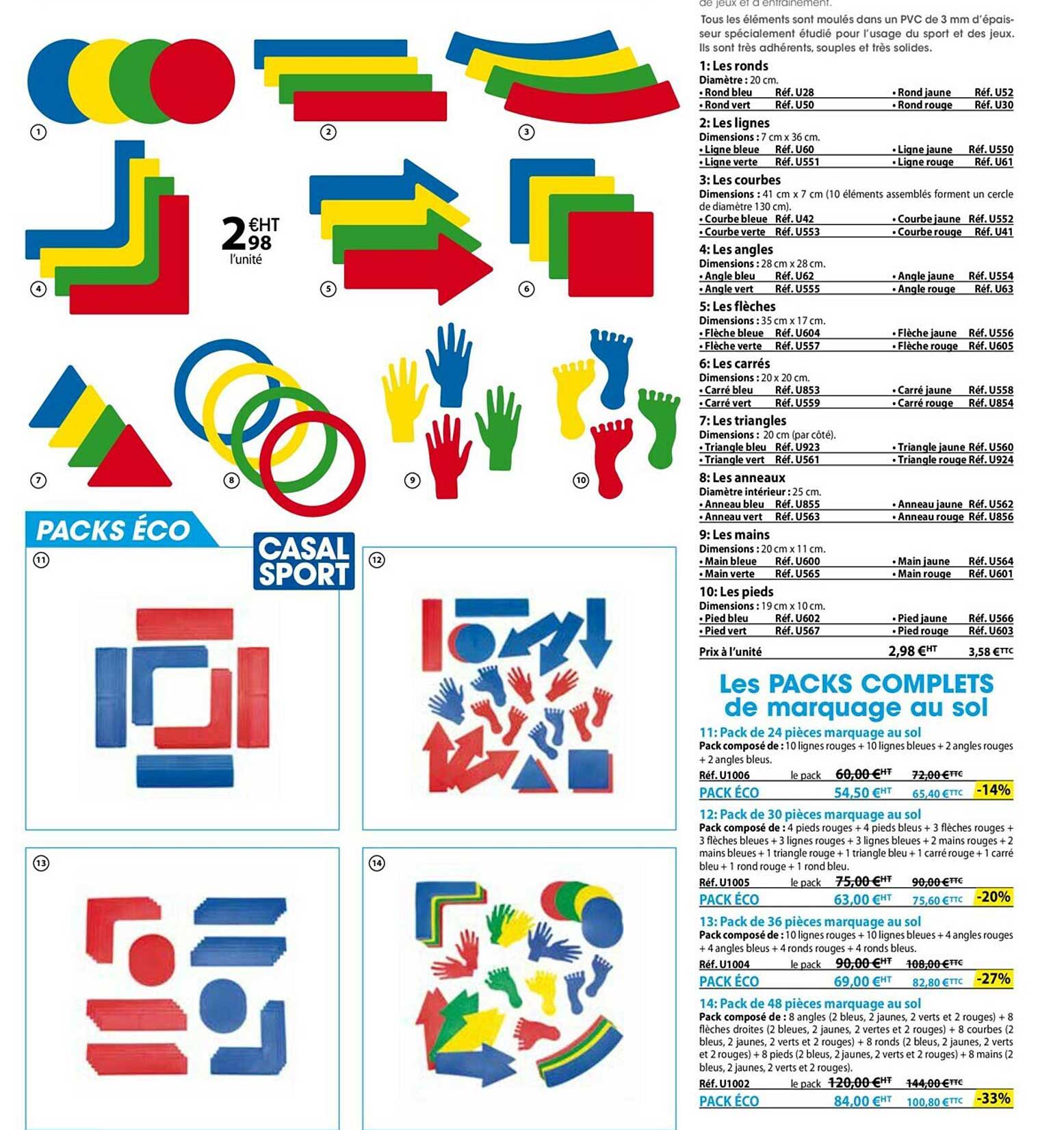 les packs complets de marquage au sol