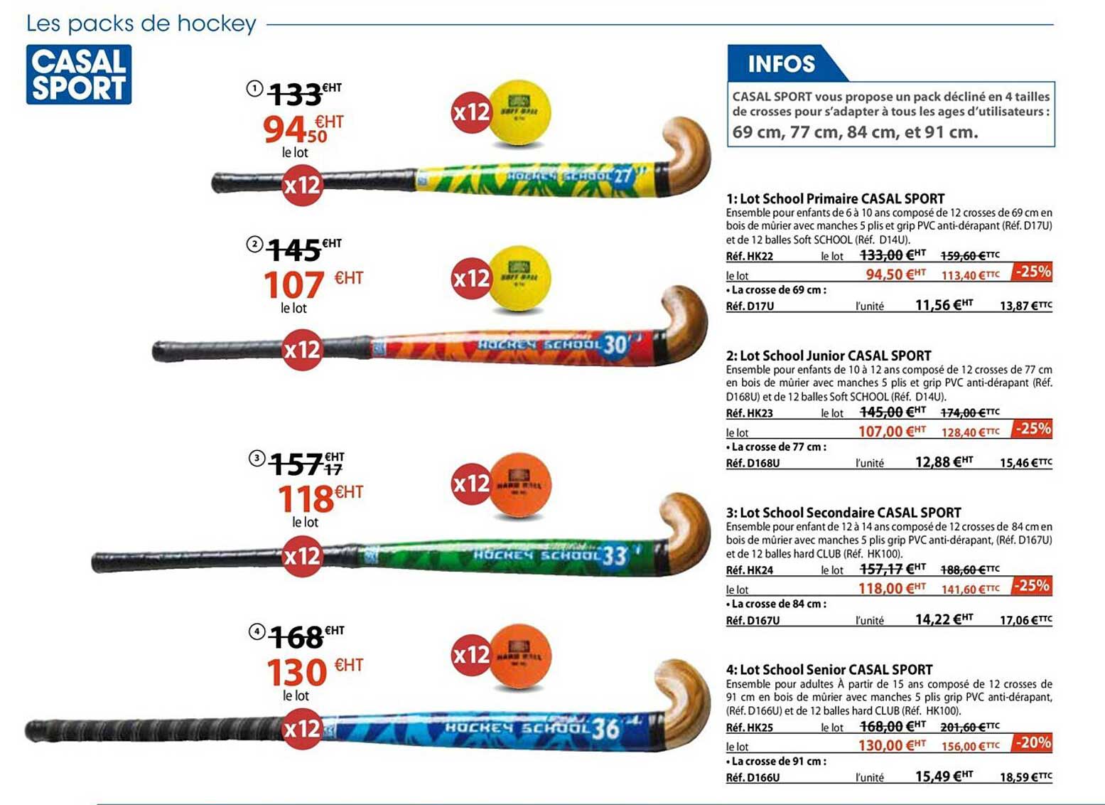 les packs de hockey