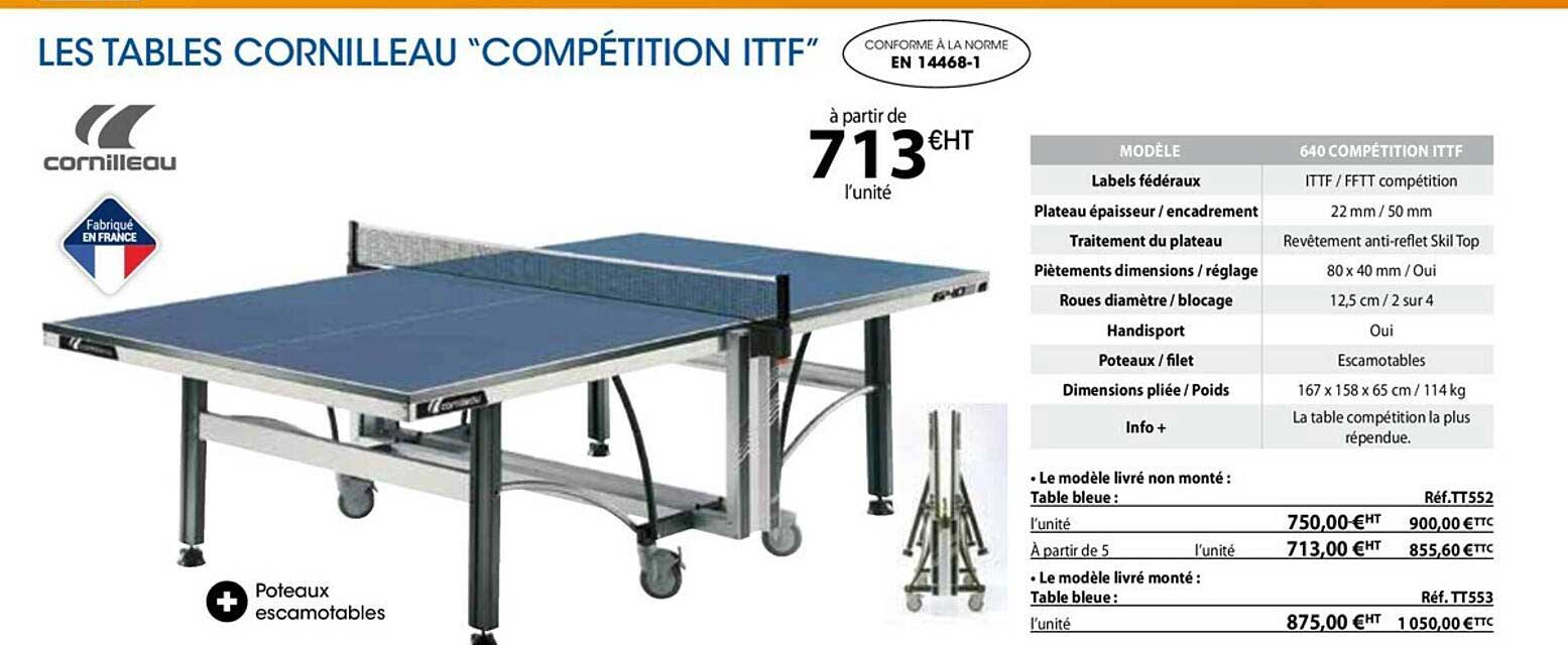 les tables cornilleau "compétition ittf
