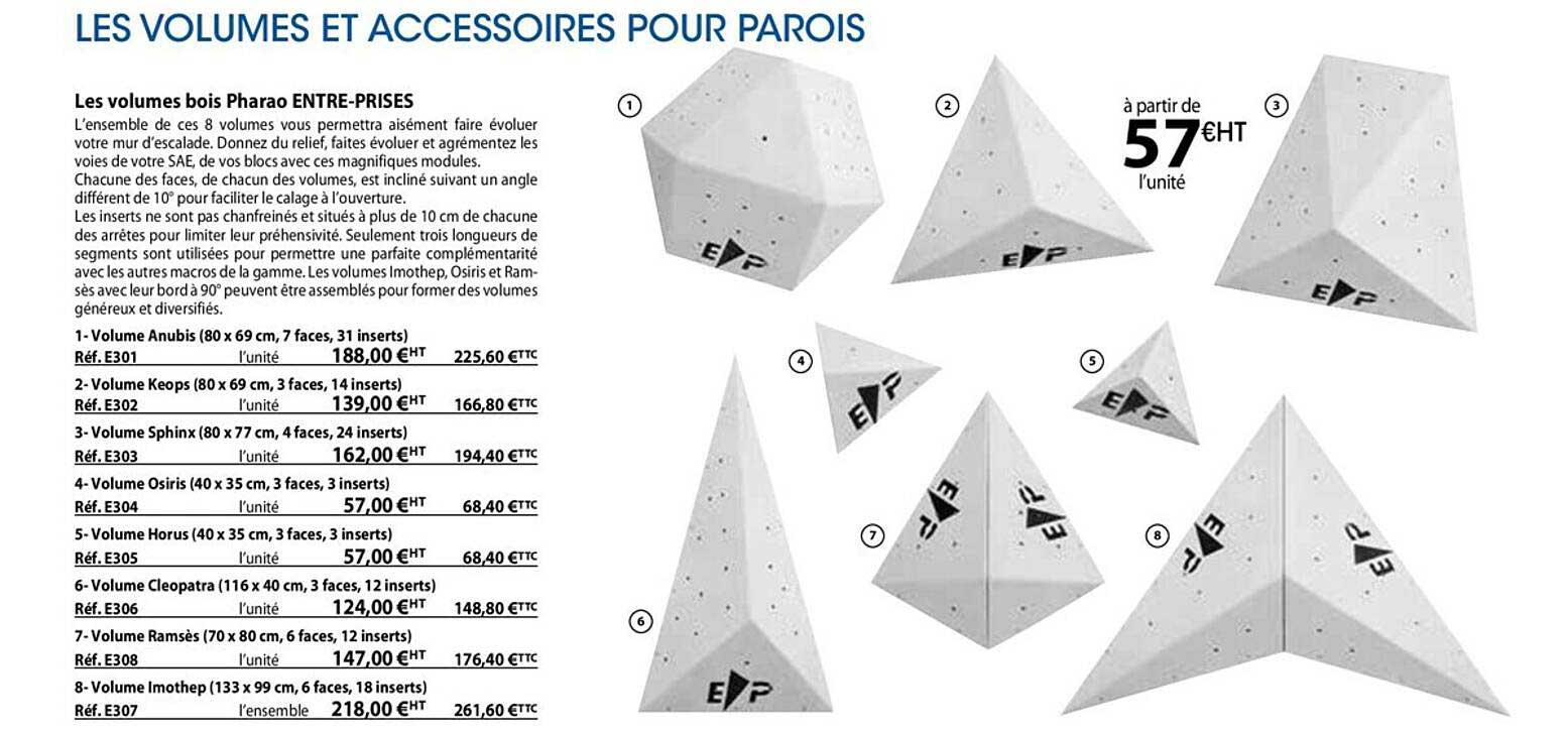 les volumes bois pharao entre-prises
