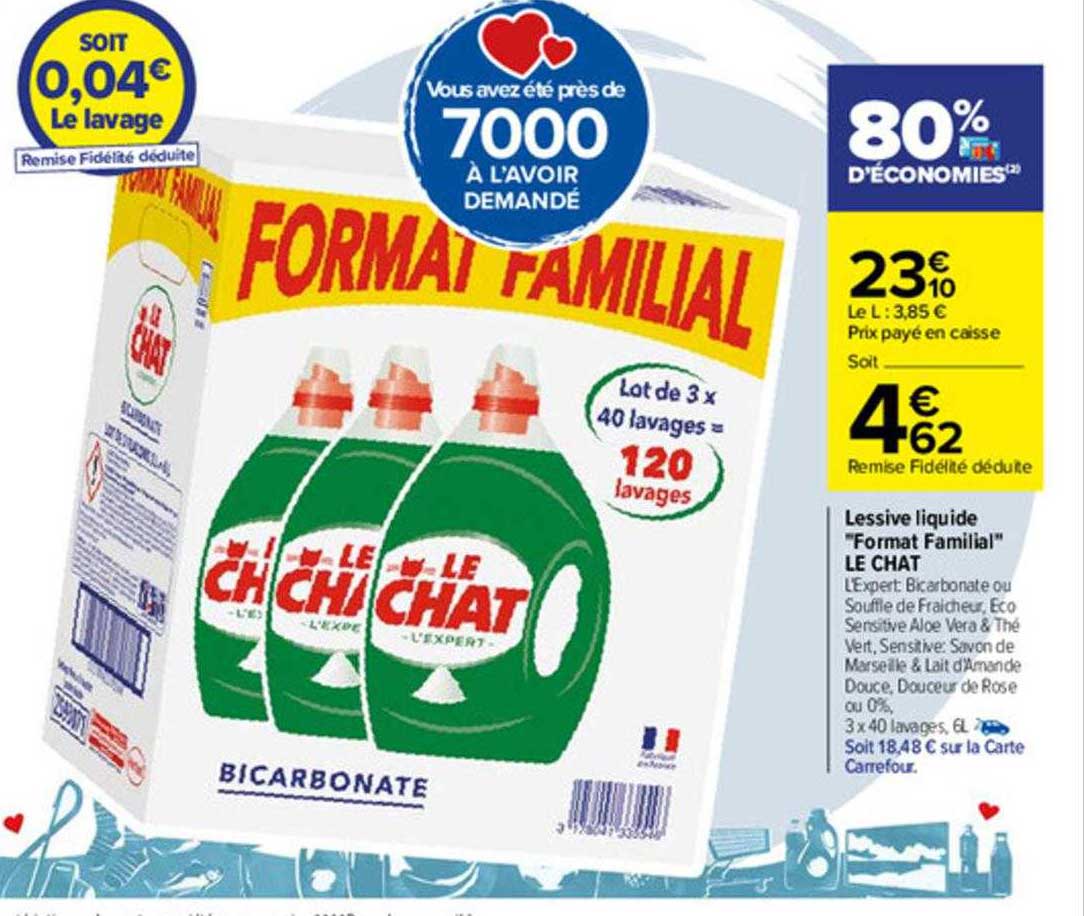 lessive liquide "format familial" le chat