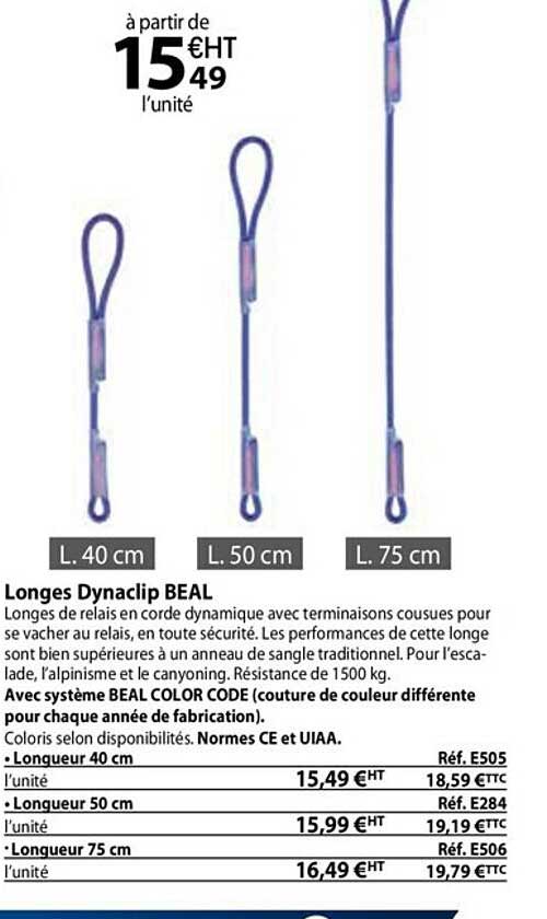 longes dynaclip beal