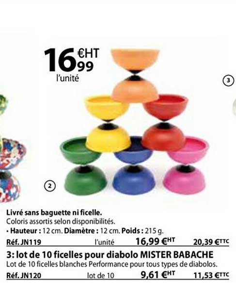 Lot De 10 Ficelles Pour Diabolo Mister Babache