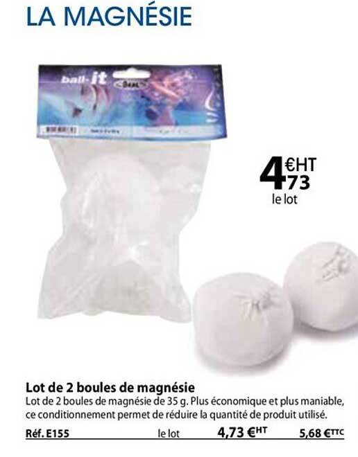 lot de 2 boules de magnésie