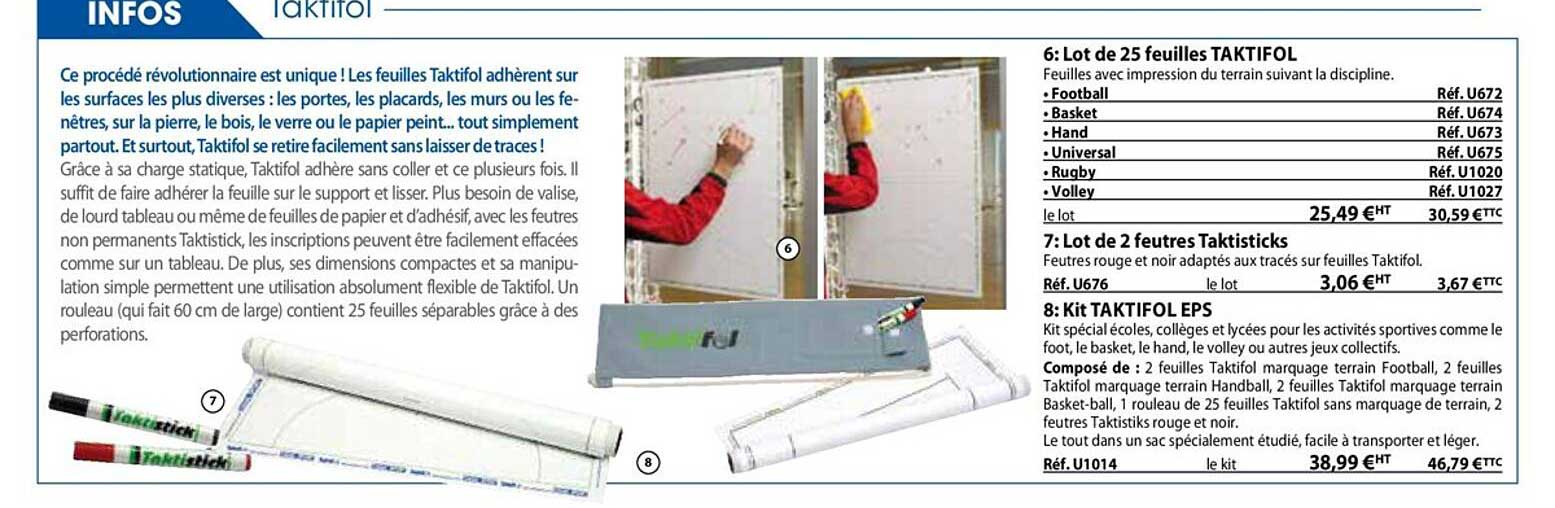 lot de 25 feuilles taktifol , lot de 2 feutres taktisticks, kit taktifol eps