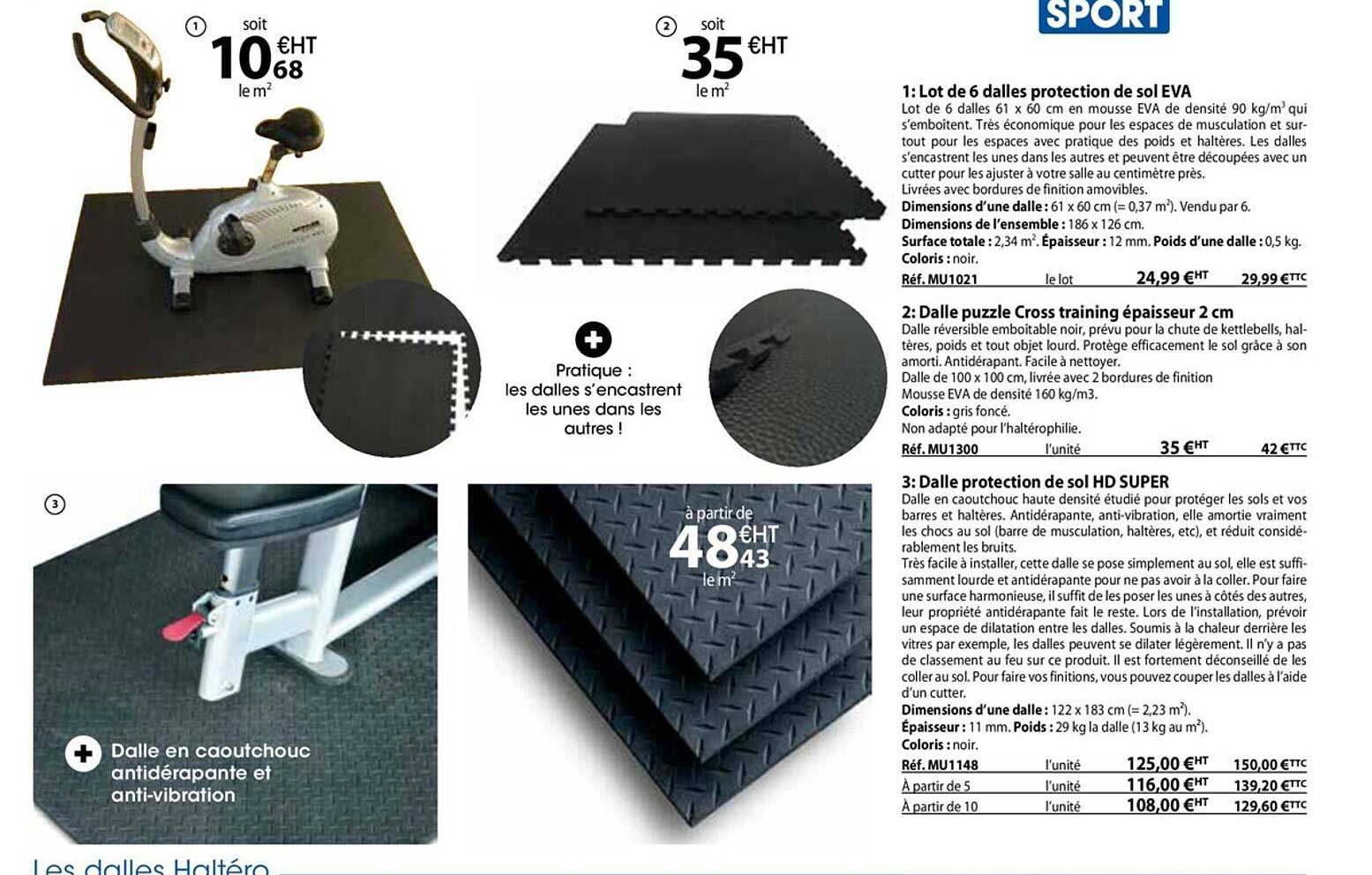 lot de 6 dalles protection de sol eva, dalle puzzle crosse training épaisseur 2 cm, dalle protection de sol hd super