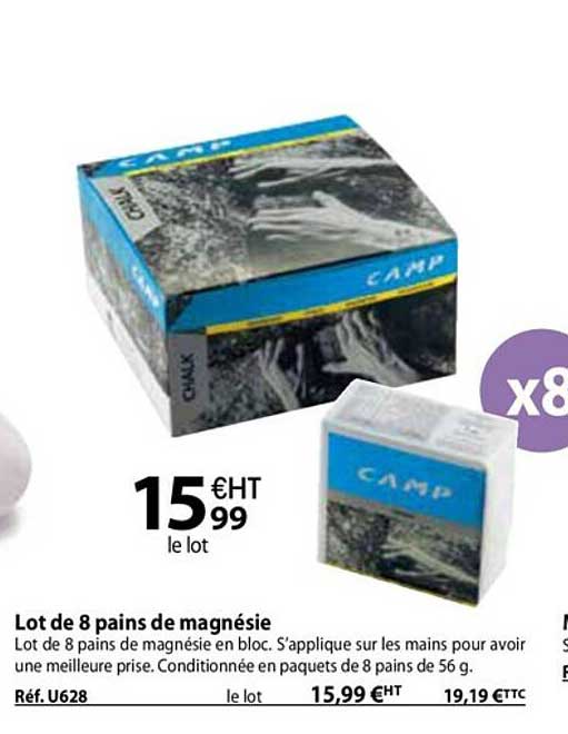 lot de 8 pains de magnésie