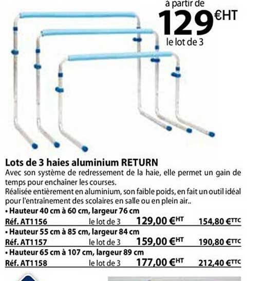 lots de 3 haies aliminium return