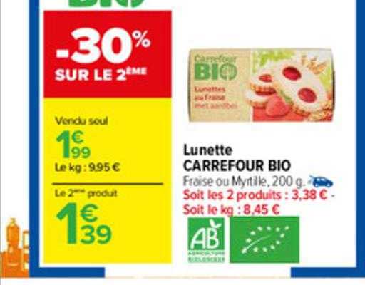 lunette carrefour bio