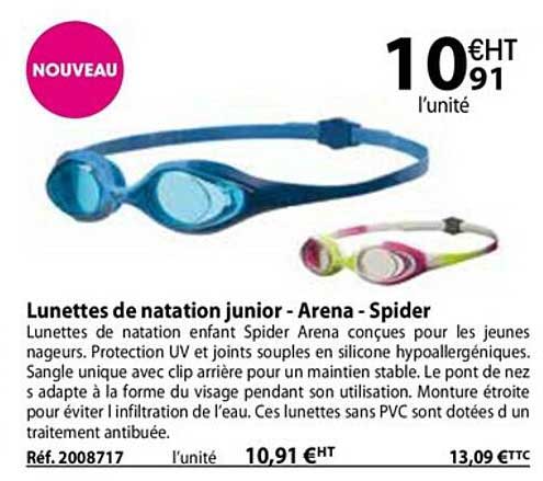 lunettes de natation junior - arena - spider