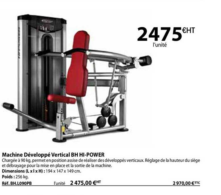 Machine Développé Vertical Bh Hi-power