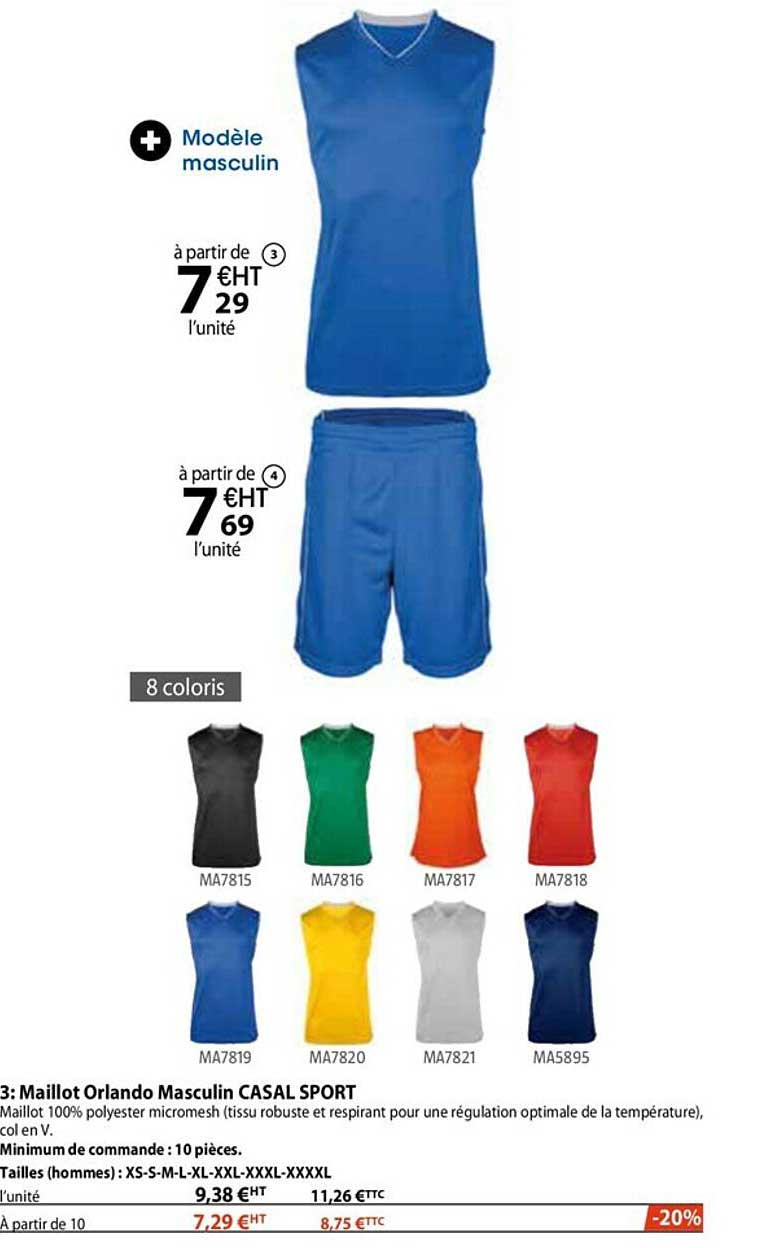 maillot orlando masculin casal sport