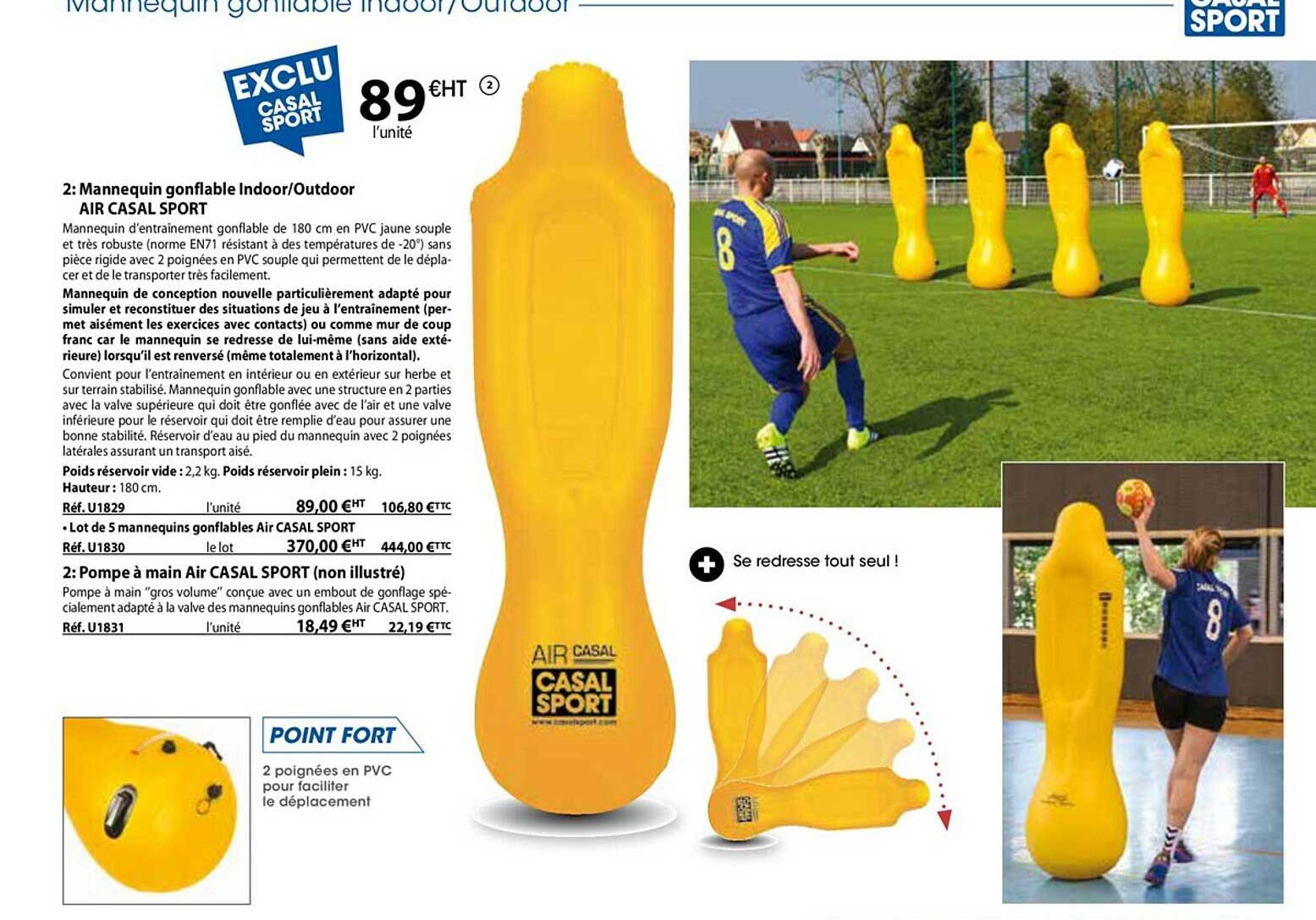 mannequin gonflable indoor-outdoor air casal sport