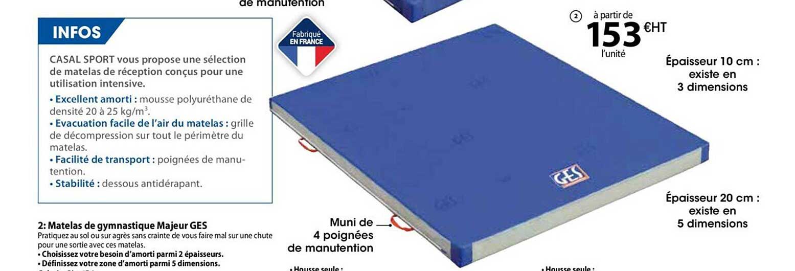 matelas de gymnastique majeur ges