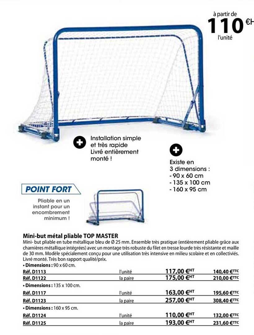 mini-but métal pliable top master