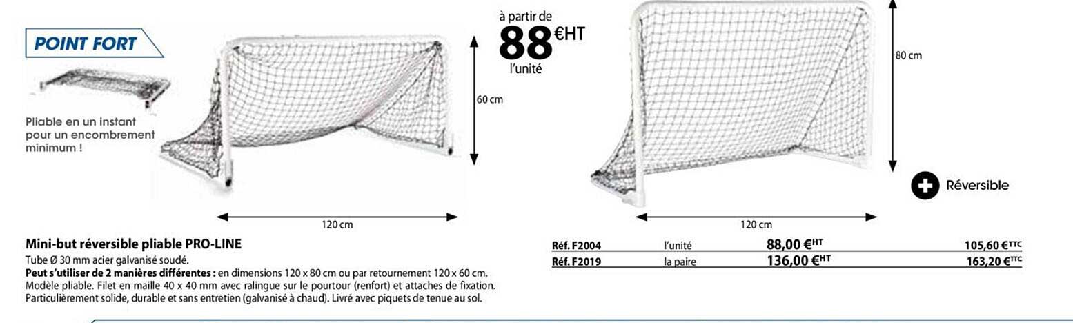 Mini-but Réversible Pliable Pro-line