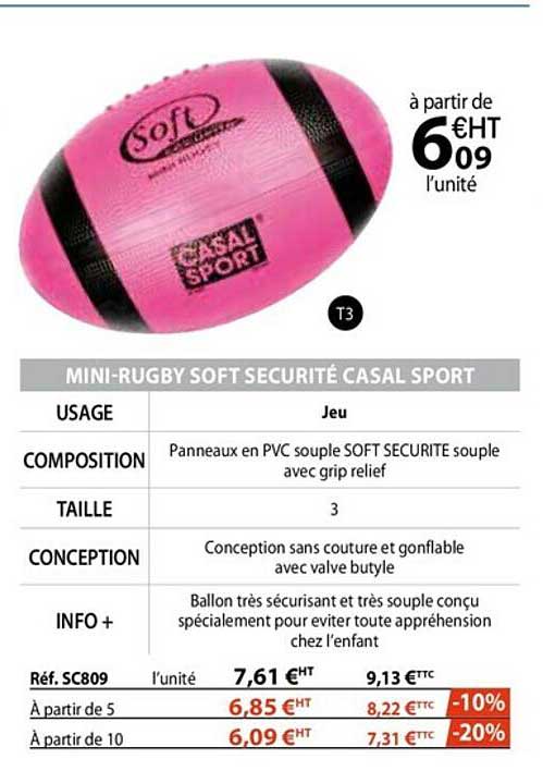 mini-rugby soft sécurité casal sport