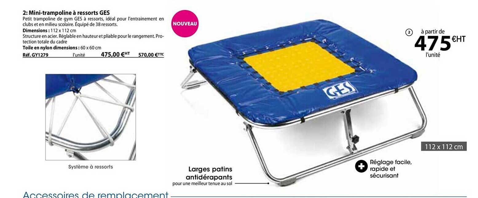 mini-trampoline à ressorts ges