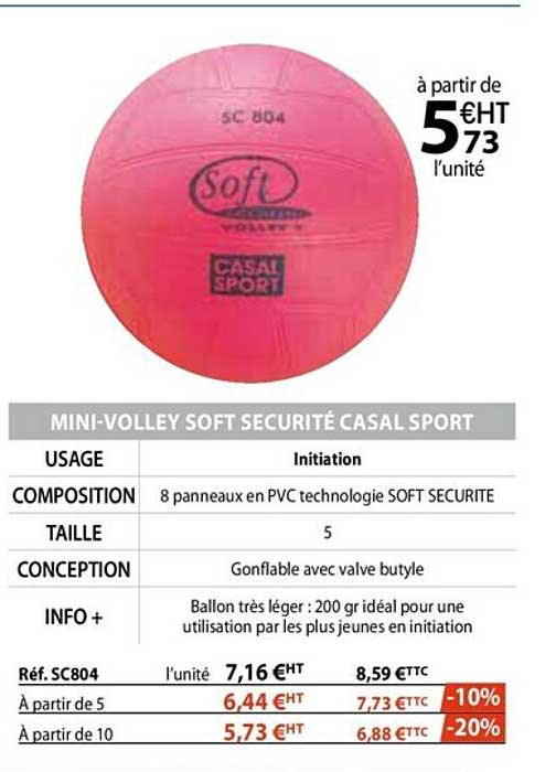 mini-volley soft sécurité casal sport