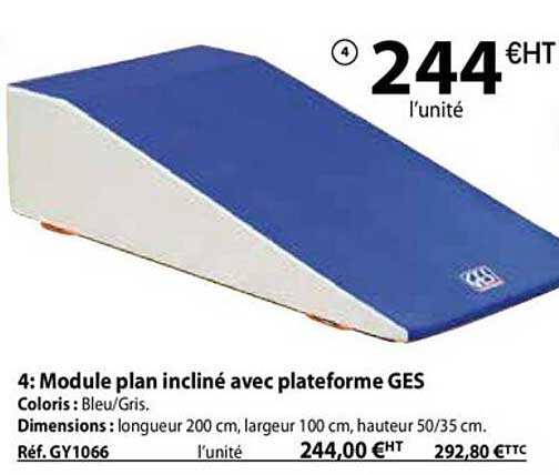 module plan incliné avec plateforme ges