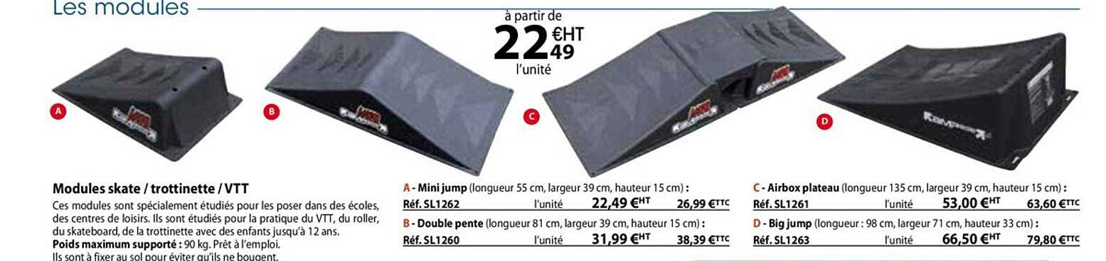modules skate - trottinette - vtt