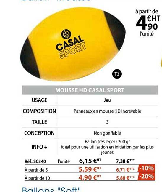 mousse hd casal sport