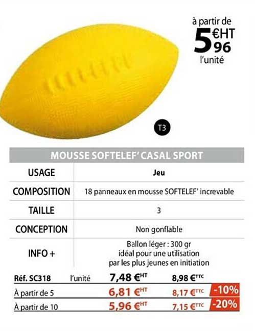 mousse softelef' casal sport