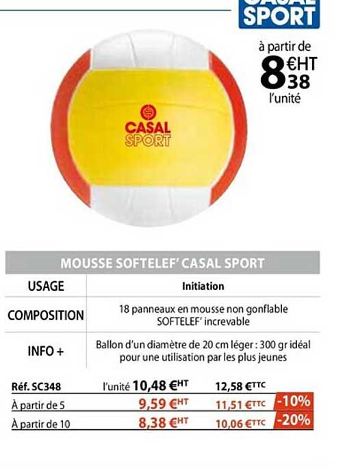 mousse softelef' casal sport