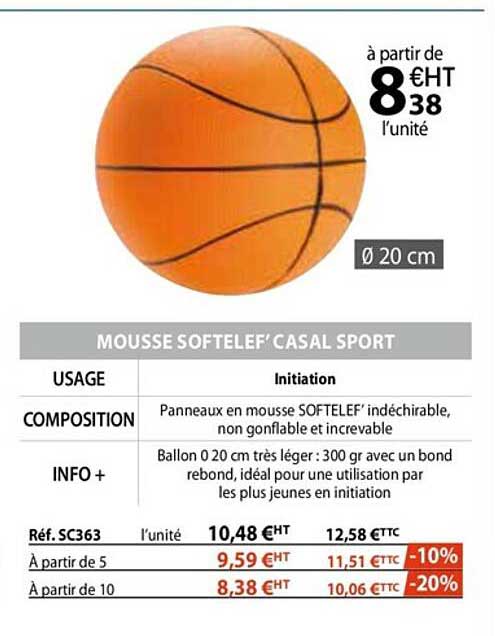 mousse softelef' casal sport