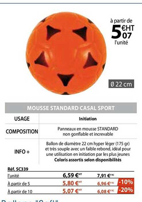 mousse standard casal sport