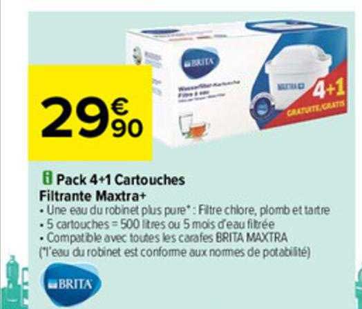 Pack 4+1 Cartouches Filtrante Maxtra+ Brita
