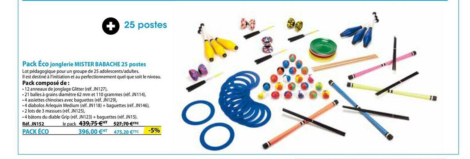 pack éco jonglerie mister babache 25 postes