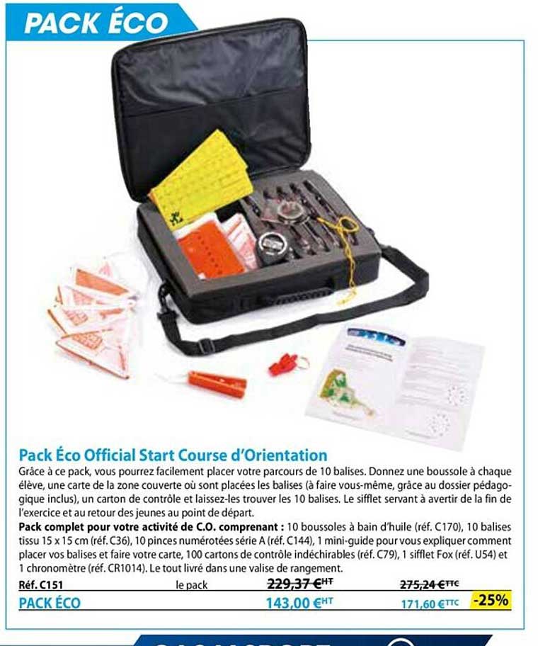 pack éco official start course d'orientation