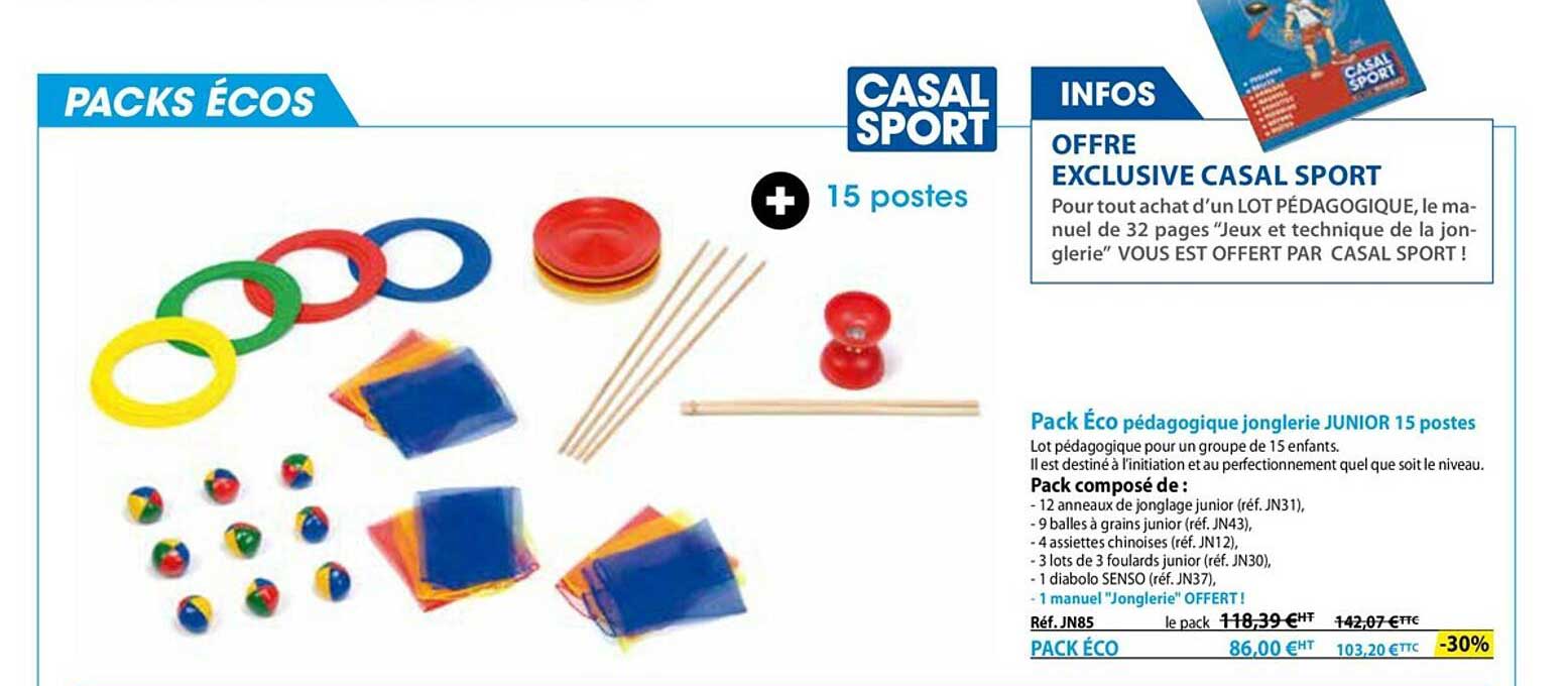 pack éco pédagogique jonglerie junior 15 postes