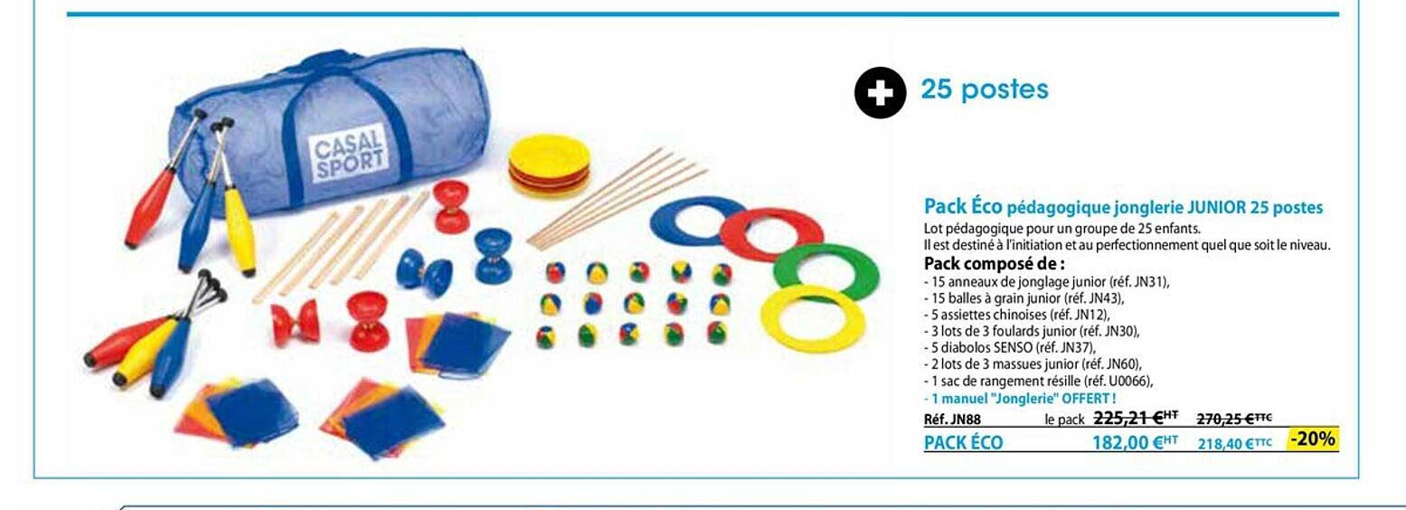 pack éco pédagogique jonglerie junior 25 portes