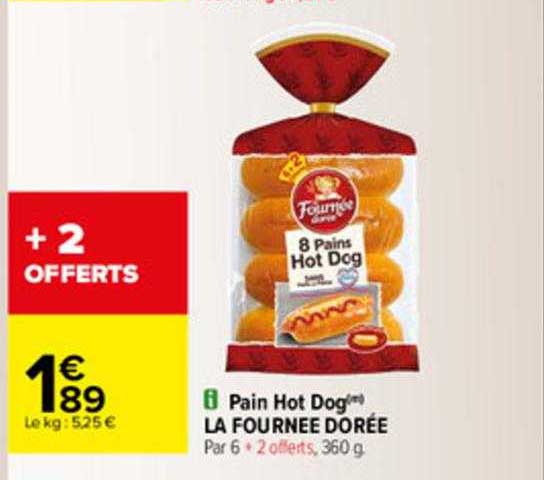 pain hot dog la fournée dorée