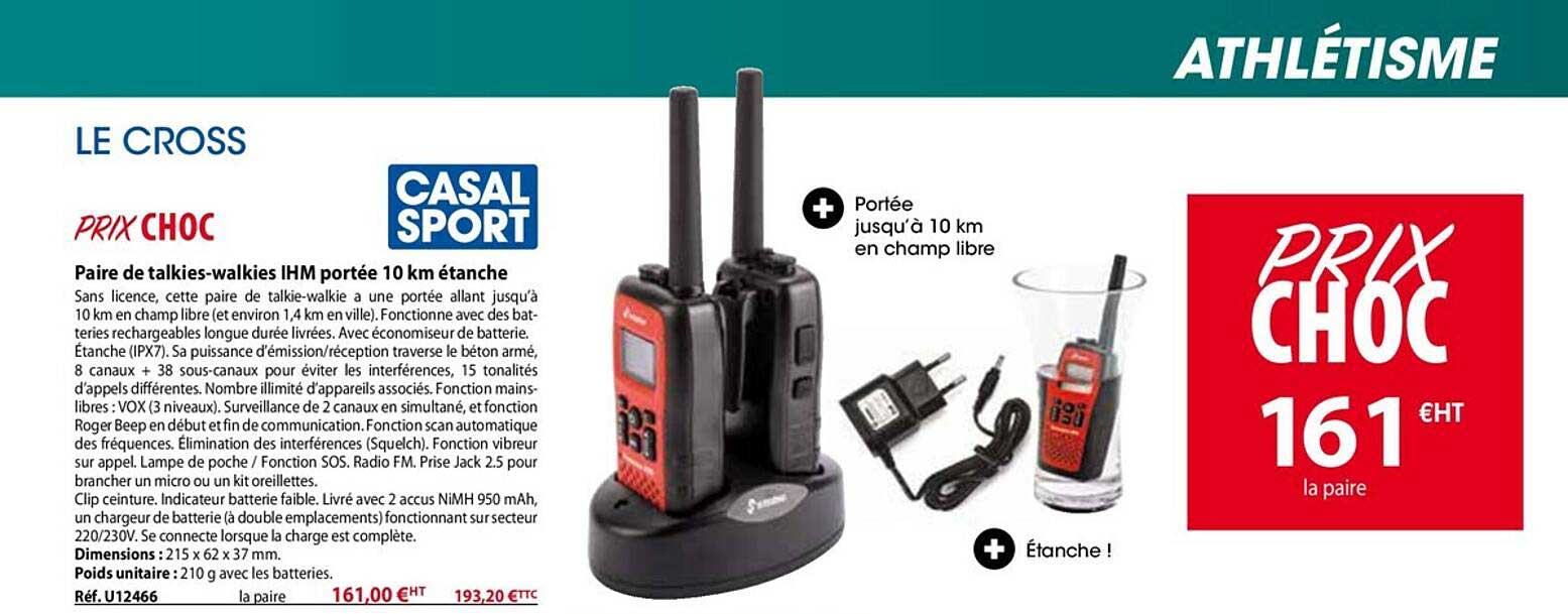 paire de talkies-walkies ihm portée 10 km étanche