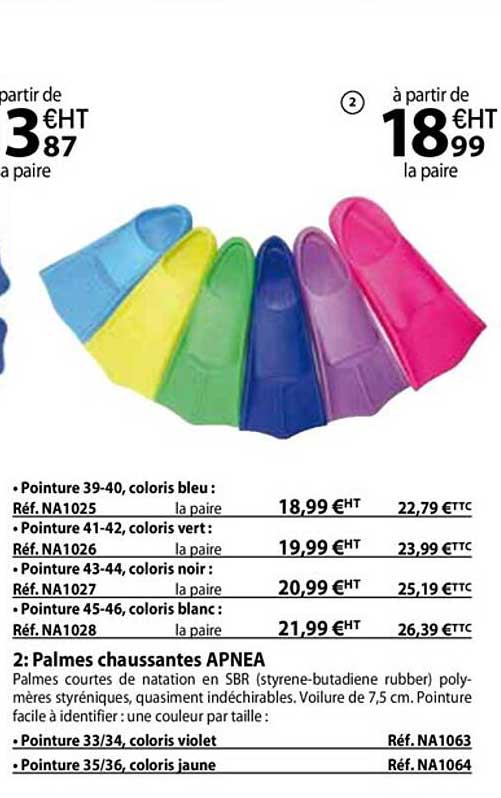 palmes chaussantes apnea