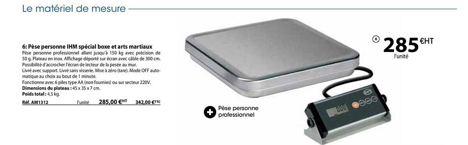 pèse personne ihm spécial boxe et arts martiaux