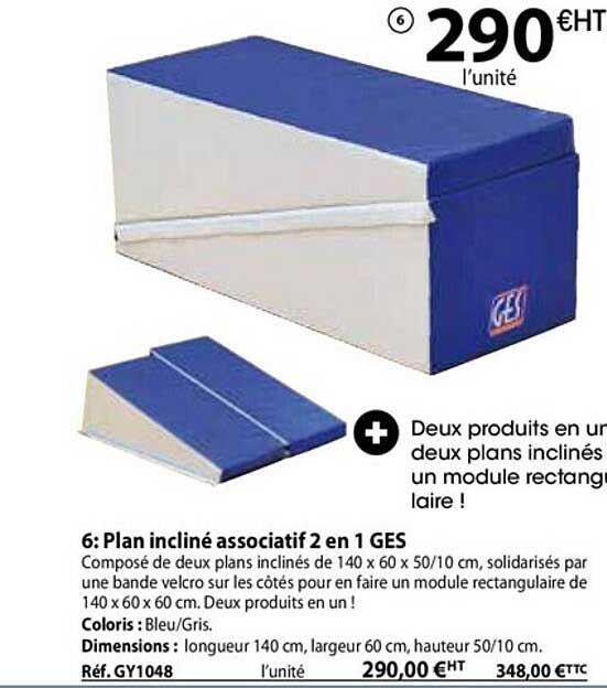 plan incliné associatif 2 en 1 ges
