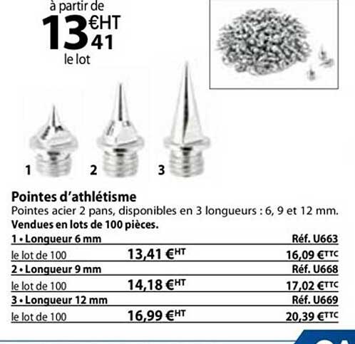 pointes d'athlétisme